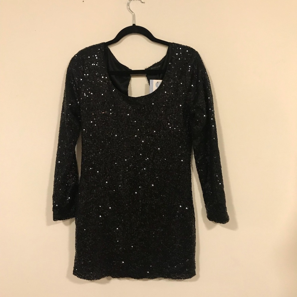 Black sequin dress